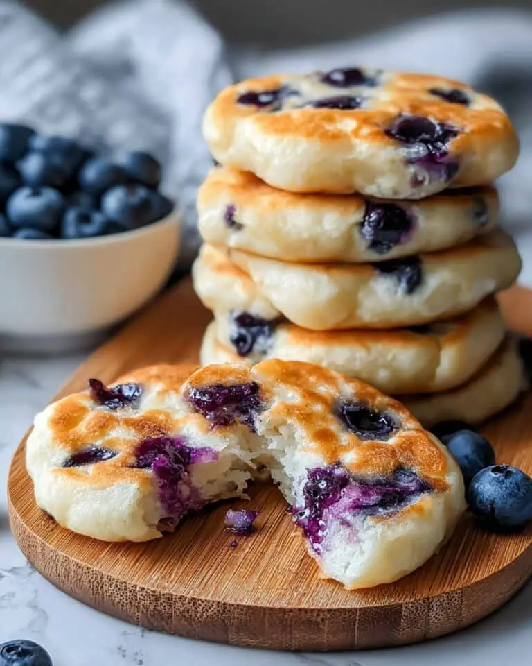 Fluffy Cottage Cheese Blueberry Cloud Bread Recipe