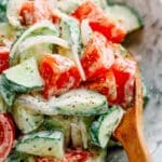 Creamy Cucumber Tomato Salad Recipe