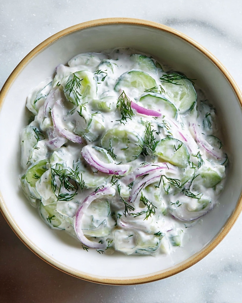 Creamy Cucumber Salad Recipe