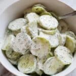 Easy and Creamy Cucumber Salad Recipe