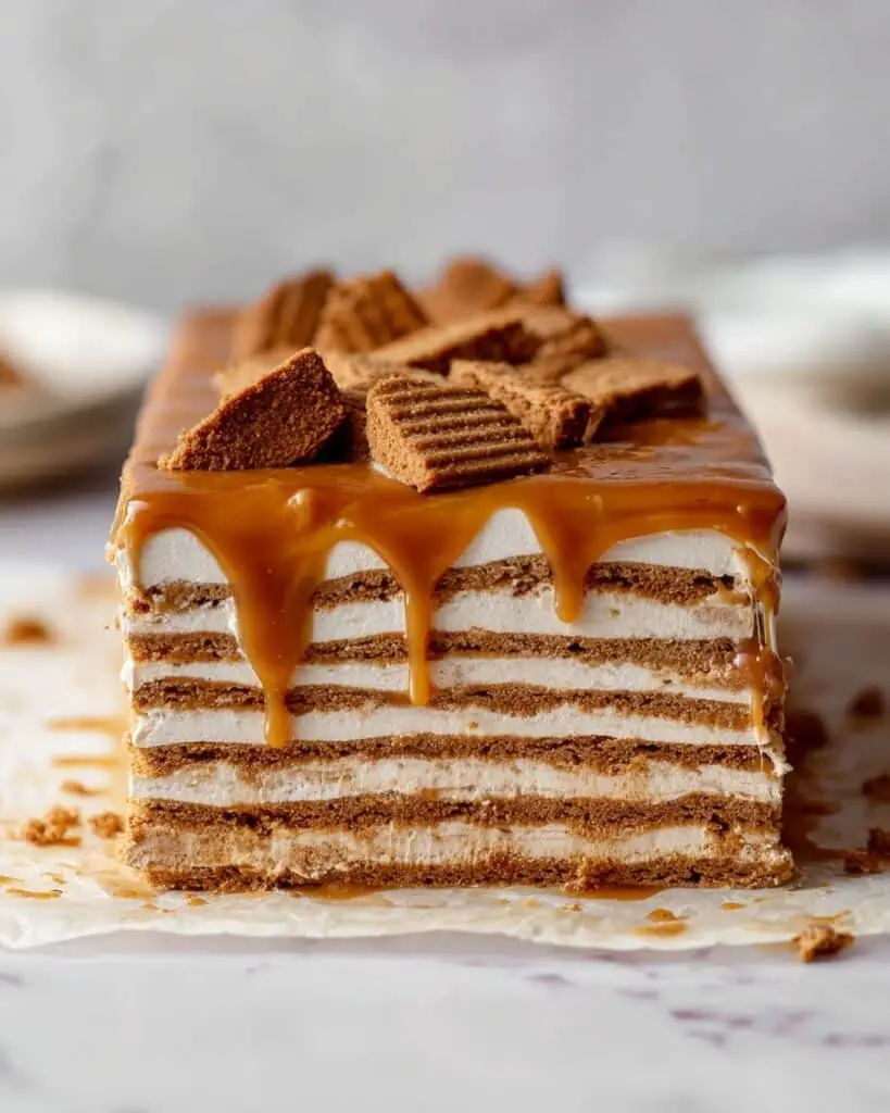 No-Bake Cookie Butter Icebox Cake with Speculoos Recipe