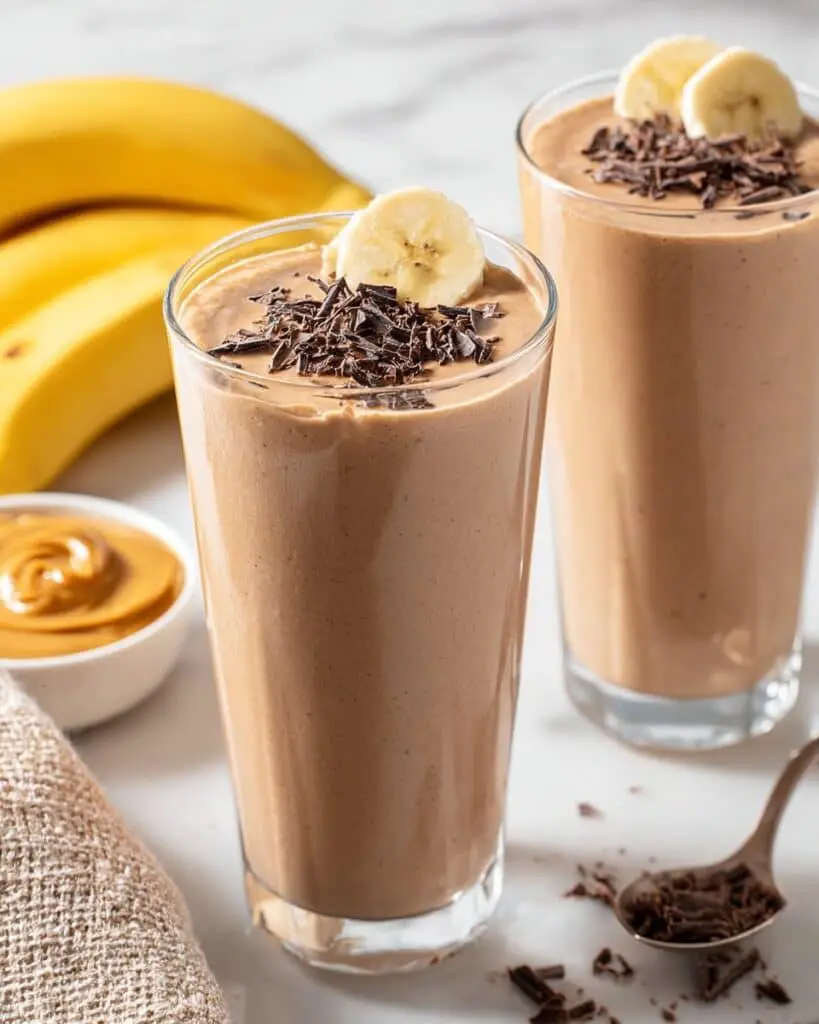 Chocolate Peanut Butter Banana Smoothie Recipe