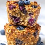 Blueberry Banana Baked Oatmeal Cups Recipe