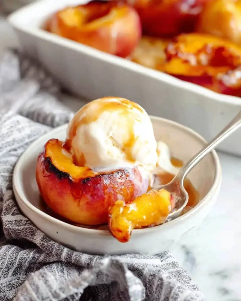 Cinnamon Sugar Baked Peaches Recipe