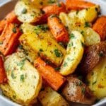 Garlic Herb Roasted Potatoes, Carrots, and Zucchini Recipe