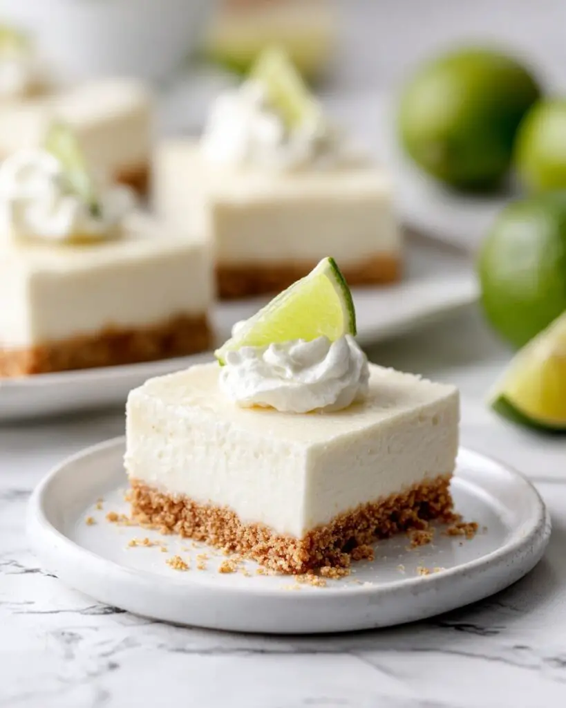 No-Bake Lime Cheesecake Bars Recipe