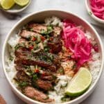 Skirt Steak Rice Bowls with Chimichurri Sauce Recipe