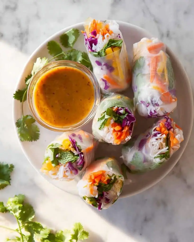 Fresh Spring Rolls with Peanut Sauce Recipe