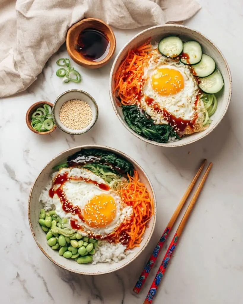 Korean Veggie Bibimbap Bowls Recipe