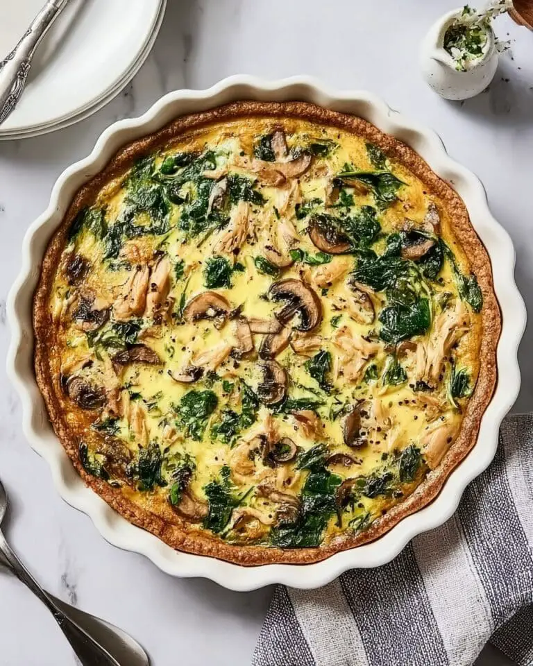 Spinach & Mushroom Quiche Recipe