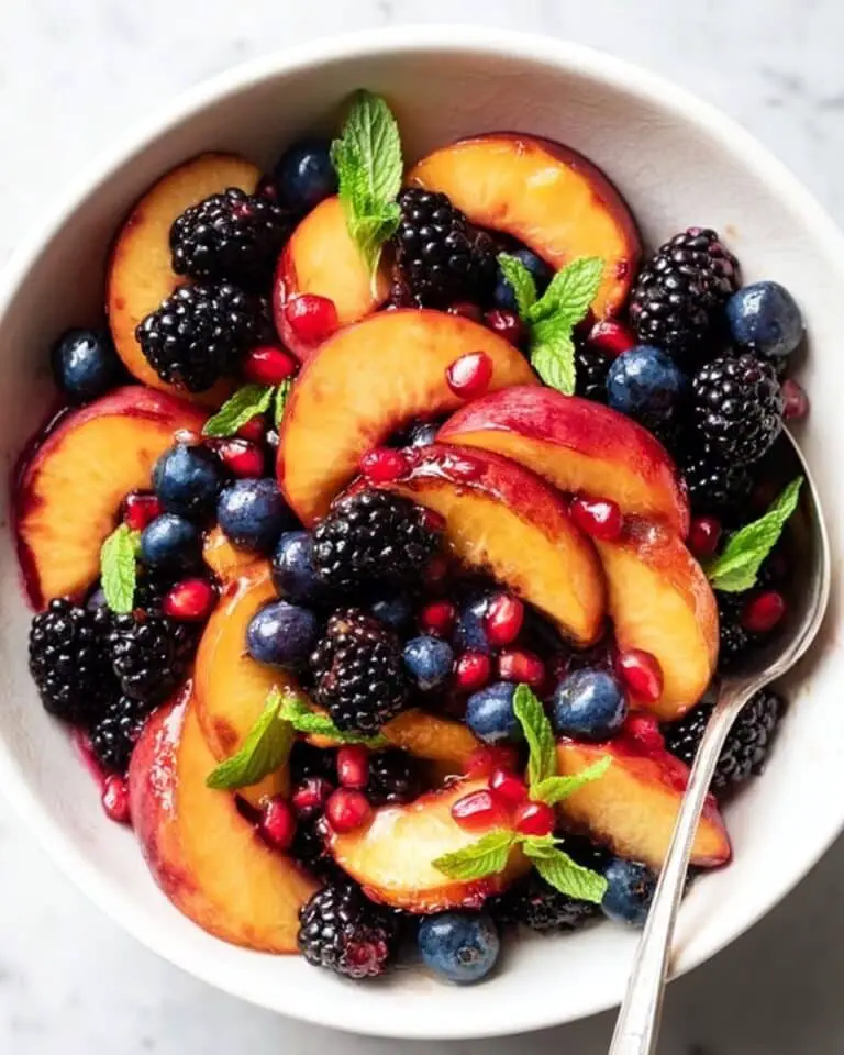 Summer Peach Fruit Salad Recipe