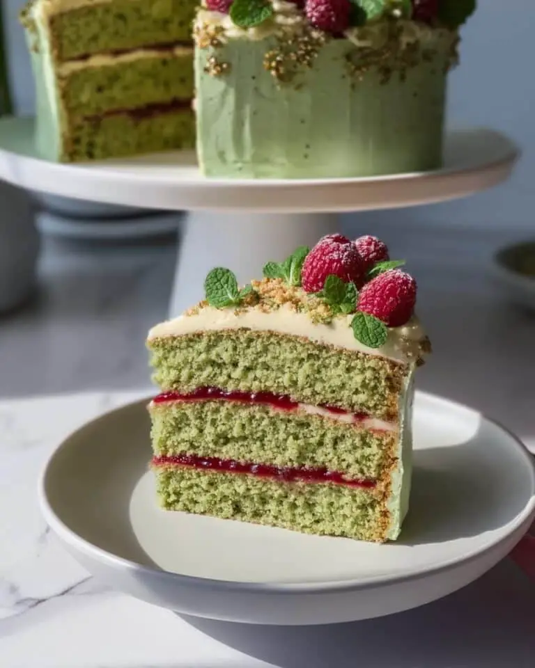 Pistachio Raspberry Cake Recipe