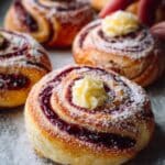 Raspberry Custard Buns Recipe