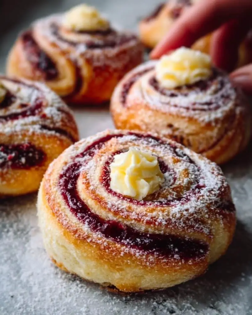 Raspberry Custard Buns Recipe