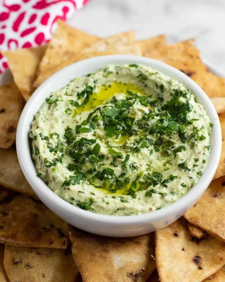 Lemon Spinach Hummus Recipe