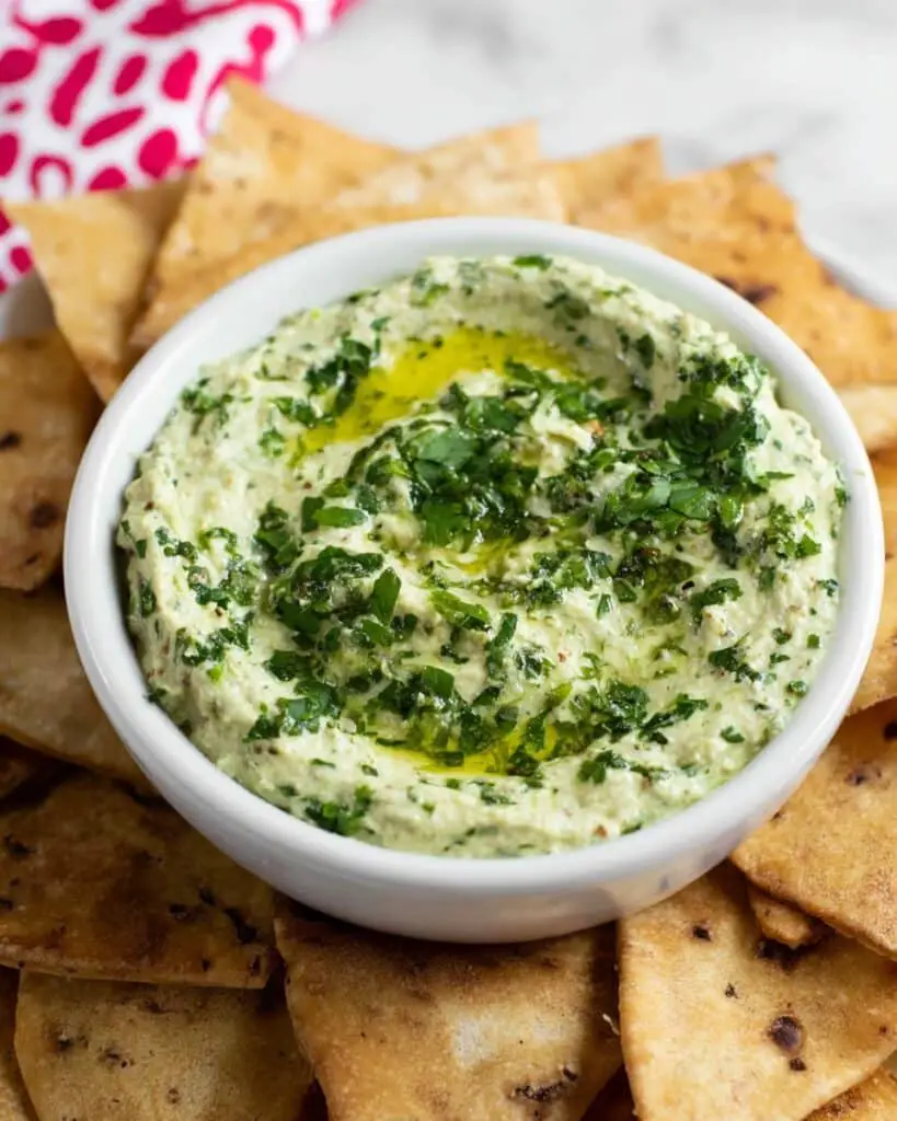 Lemon Spinach Hummus Recipe