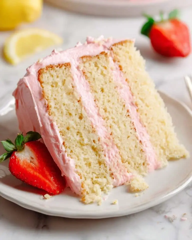 Strawberry Lemon Layer Cake Recipe