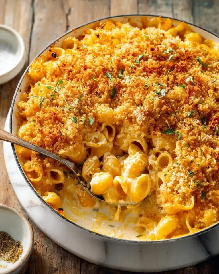 One Pot Baked Crab Mac & Cheese Recipe