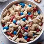 4th of July Mix: White Chocolate Cereal Snack with M&Ms Recipe