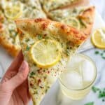 Lemon Mozzarella Pizza with Fresh Parsley and Parmesan Recipe