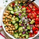 Refreshing Chickpea Salad with Cucumbers and Tomatoes Recipe