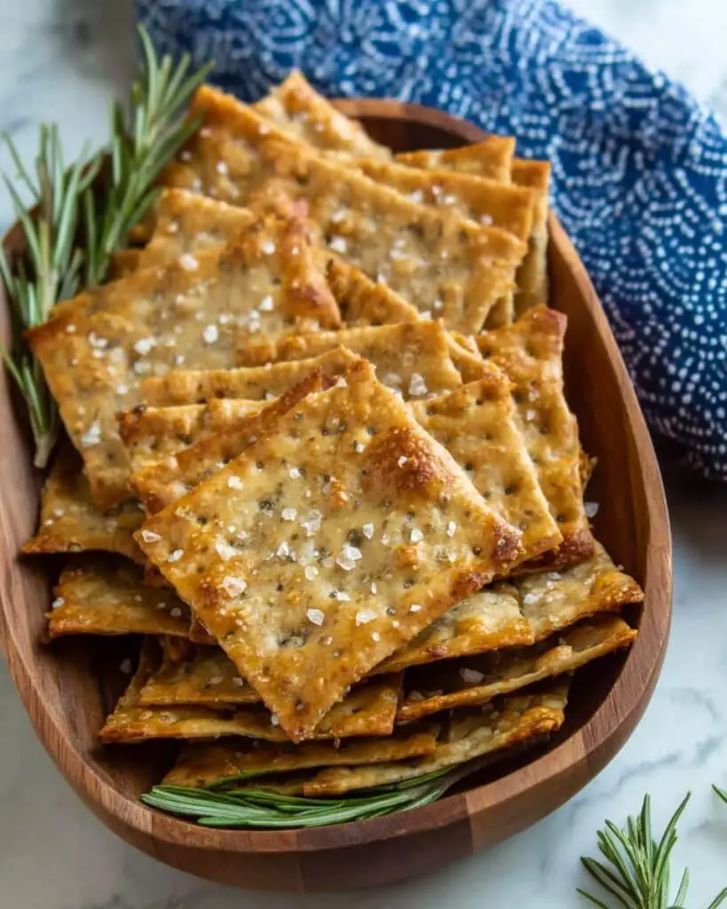 Rosemary Sea Salt Crackers Recipe