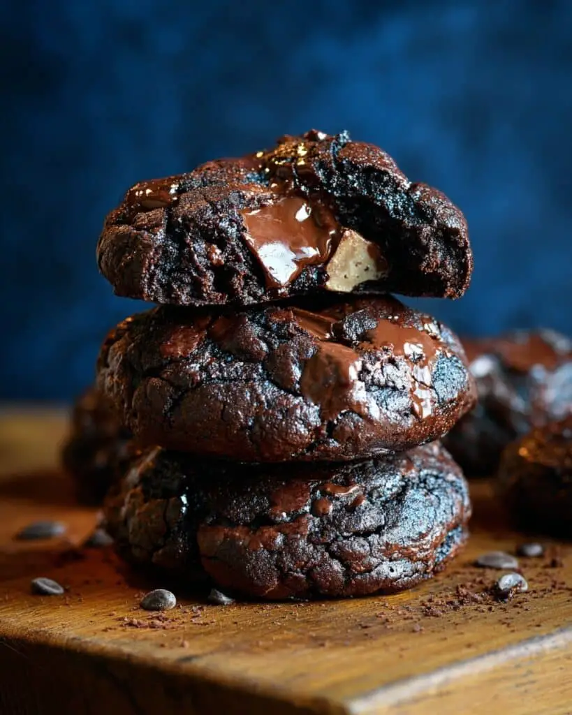 Flourless Dark Chocolate Brownie Cookies Recipe