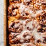 Cinnamon Brown Butter Focaccia with Vanilla Icing Recipe