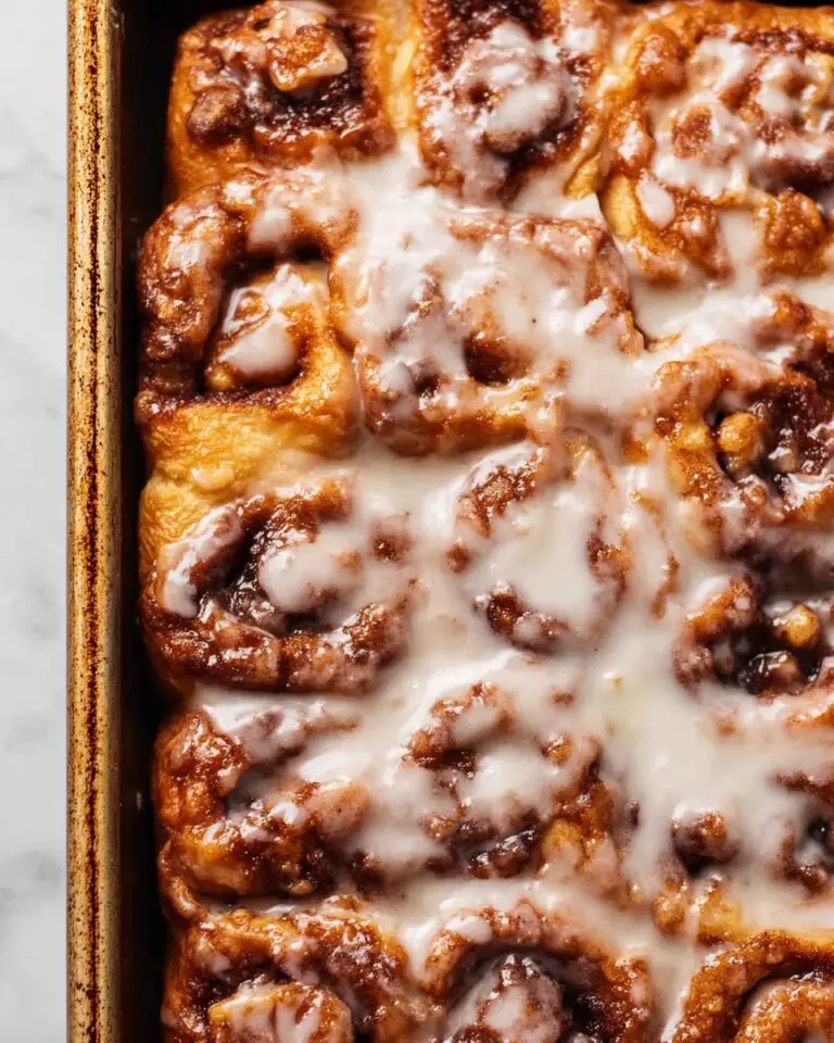 Cinnamon Brown Butter Focaccia with Vanilla Icing Recipe