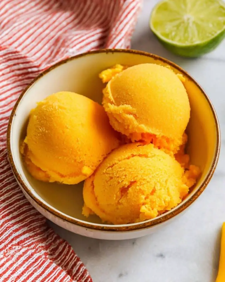 Creamy Mango Sorbet Recipe