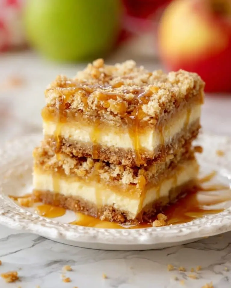 Caramel Apple Cheesecake Bars Recipe