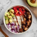 Hawaiian Chicken Bowl with Pineapple, Bell Pepper, and Avocado Recipe