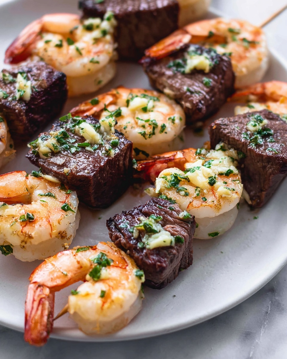 Garlic Butter Surf and Turf Kabobs Recipe