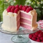 Raspberry Layer Cake with Cream Cheese Frosting and Raspberry Filling Recipe
