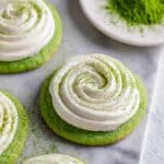 Matcha Latte Cookies with Mascarpone Cream Recipe