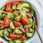 Cucumber Tomato Avocado Salad Recipe