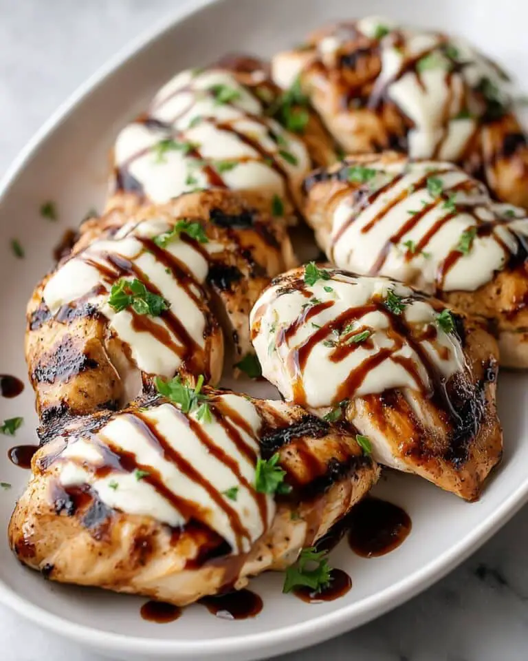 Easy Balsamic Baked Chicken Breast with Mozzarella Cheese Recipe