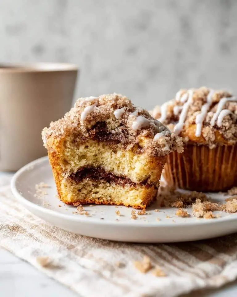 Coffee Cake Muffins with Cinnamon Swirl and Streusel Topping Recipe