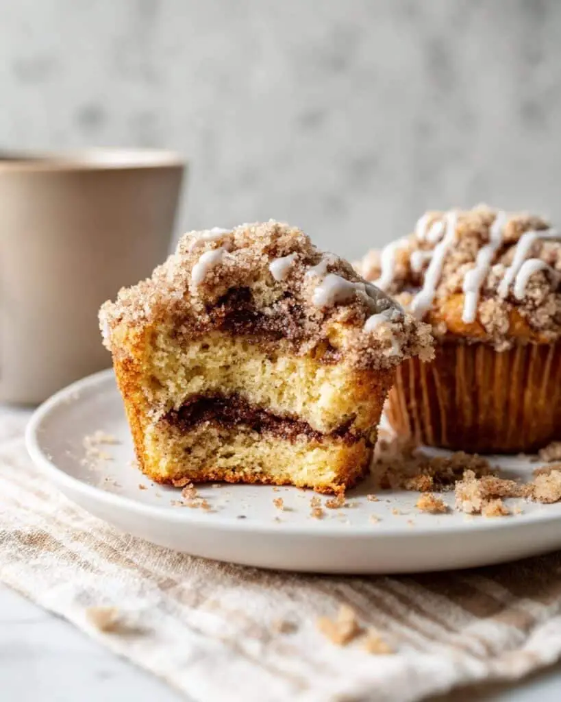 Coffee Cake Muffins with Cinnamon Swirl and Streusel Topping Recipe
