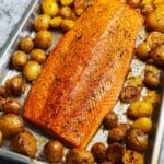 One Pan BBQ Salmon and Potatoes Recipe