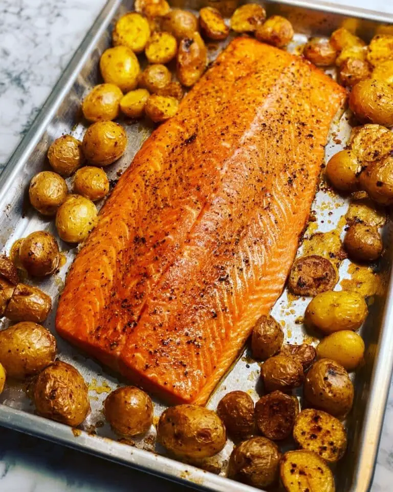 One Pan BBQ Salmon and Potatoes Recipe
