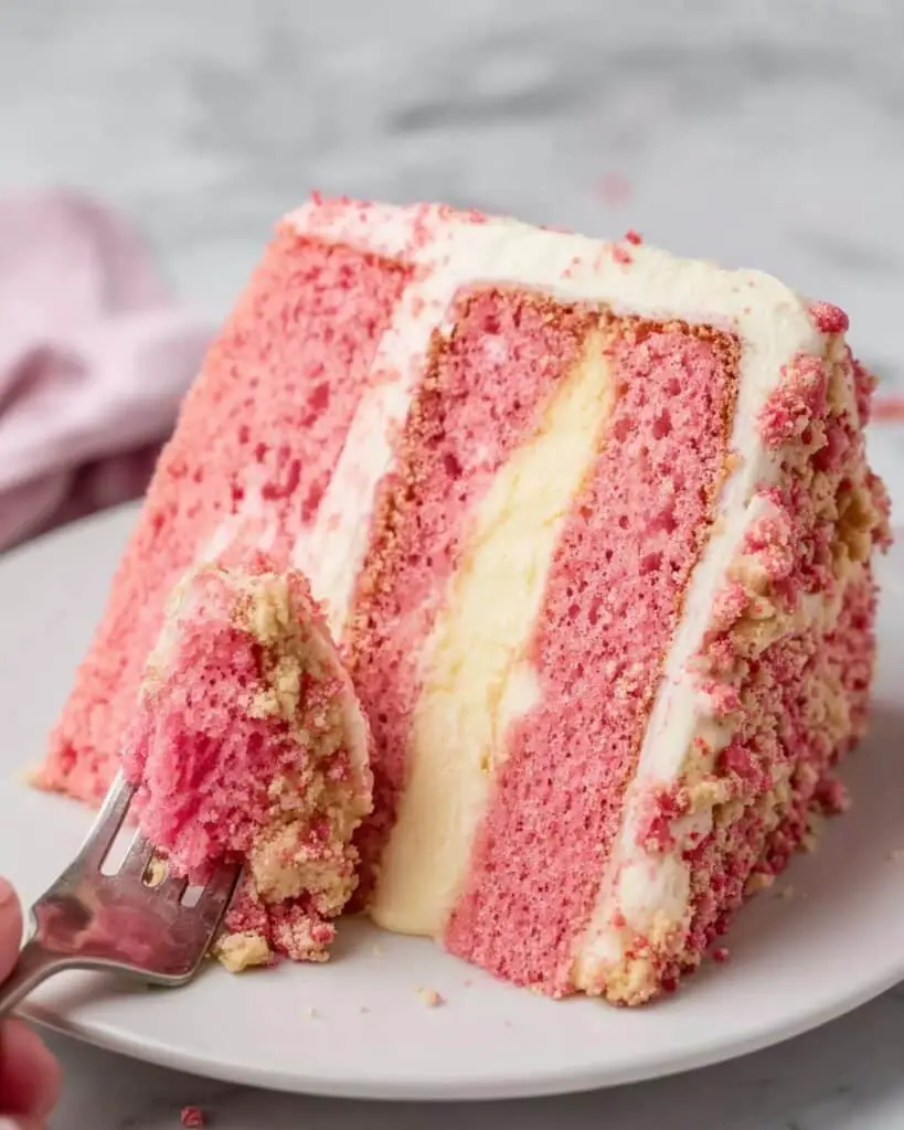 Easy Strawberry Crunch Cake Recipe