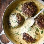 Hamburger Steaks in Creamy Dill Sauce Recipe