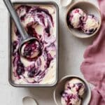 No Churn Blueberry Mascarpone Ice Cream Recipe