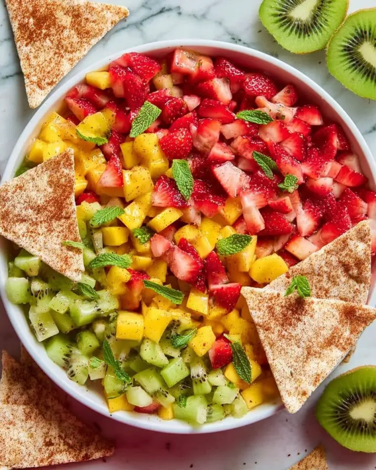 Fresh Fruit Salsa with Cinnamon Sugar Chips Recipe