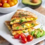 Egg & Avocado Breakfast Quesadilla Recipe