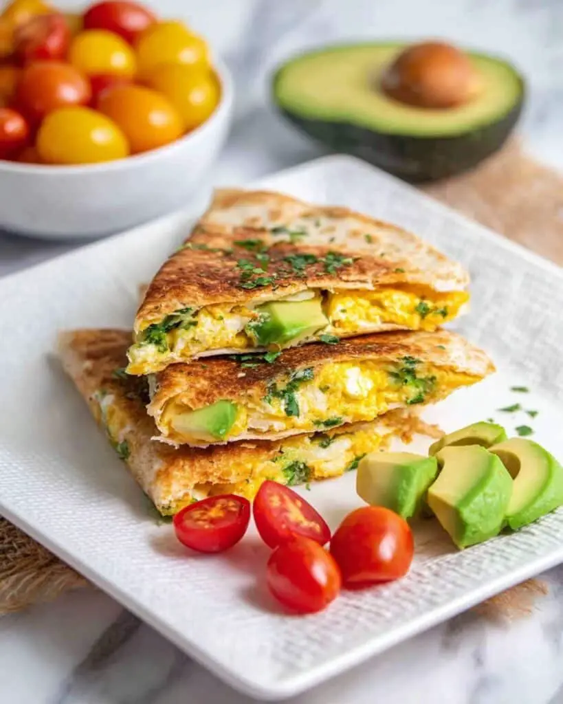 Egg & Avocado Breakfast Quesadilla Recipe