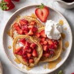 Strawberry Banana Grain-Free Fluffy Pancakes Recipe