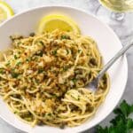 Sardine Pasta with Lemon and Garlic Crumbs Recipe