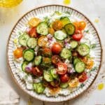 Cottage Cheese Salad with Fresh Veggies and Herbs Recipe